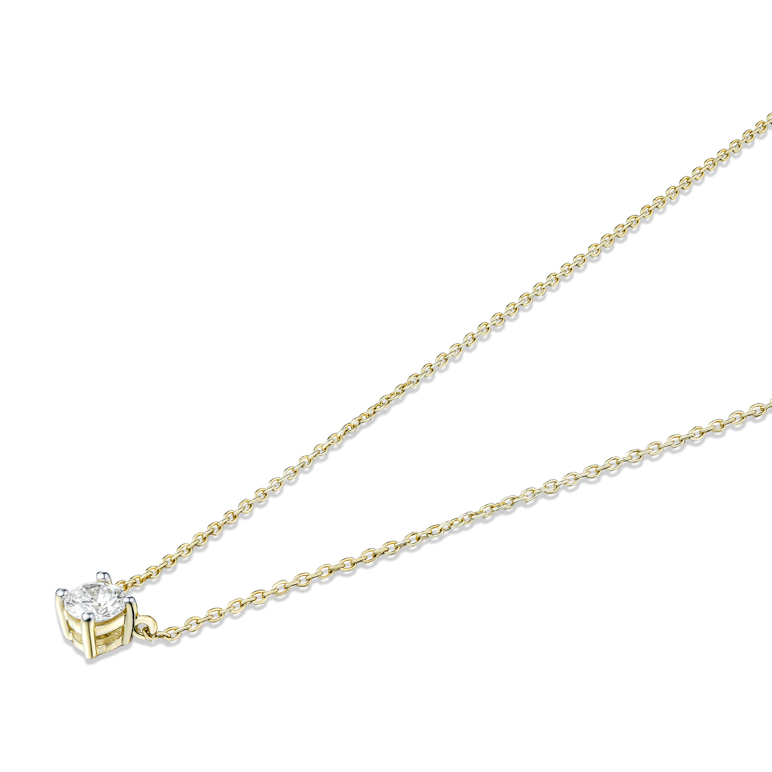 Wanderlust Floating Lab Diamond Solitaire Necklace 0.33ct H/SI in 18K Gold Vermeil